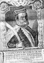 Štefan Bočkaj z Kismárie, knieža Sedmohradska, pán čiastok uhorského kráľovstva a gróf Sikulov v roku 1605 - hlása latinský text pod touto podobizňou vodcu prvého významného stavovského protihabsburského povstania v Uhorsku. Drobný text pod hlavným nápisom vysvetľuje, že titulatúra k portrétu je odpísaná z Bočkajovho strieborného toliara.