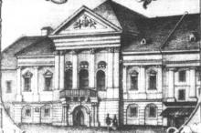 Priečelie budovy, zobrazenie z 19.storočia